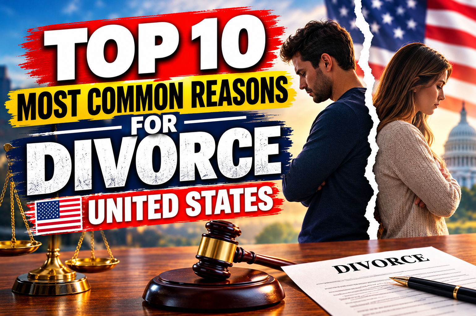 Top 10 Most Common Reasons for Divorce in the United States